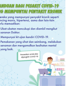 Panduan Bagi Pesakit COVID-19 Yang Mempunyai Penyakit Kronik